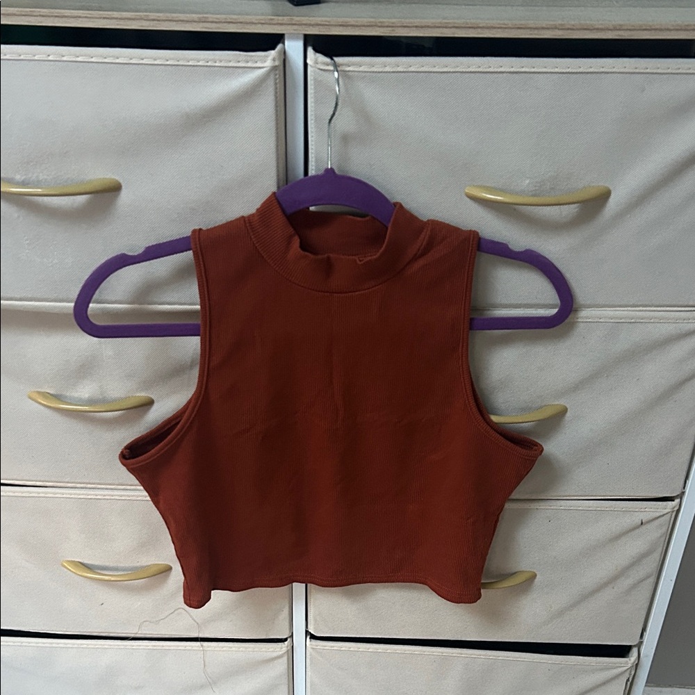 Sleeveless Rust Top